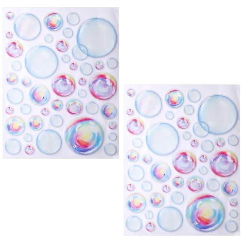 Ymapinc 2 Sheets Bubble Stickers, Colorful Bubble Decorations for Wall