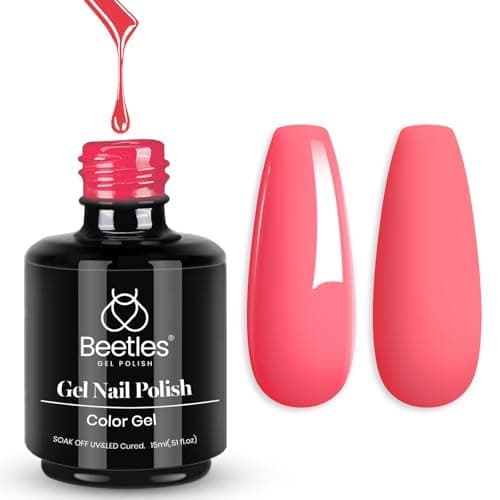 Beetles Coral Pink Gel Nail Polish 15ML Soak Off UV Gel for Nail Art
