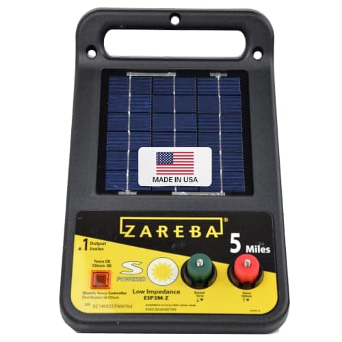 Zareba Solar Electric Fence Charger, 5 Mile Range Low Impedance Energizer
