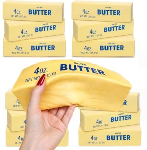 10 Inch Butter Squishy,Large Slow Rising Squishy,Sticky Butter Sticks Squeeze Toy,Slow Rising Squeeze Stress Relief Squishies for Office & Desk Use (Extra-Large Size)