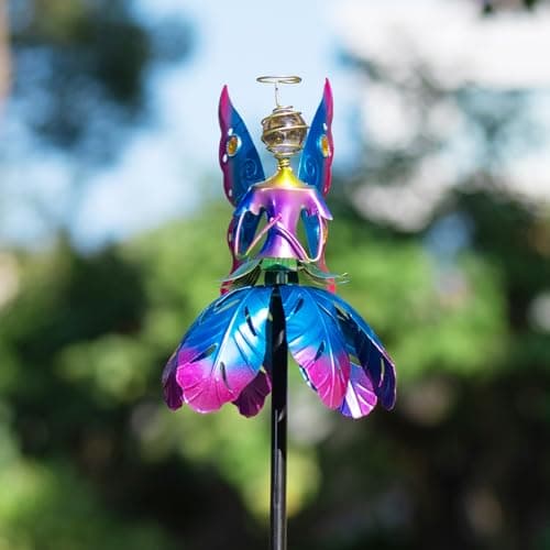 Sunnylight Wind Spinner Outdoor,Waterproof Garden Windmill Spinners,Kinetic Metal Sculpture for Outdoor Yard Lawn Patio Decorations