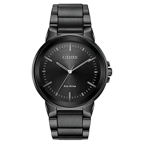 Citizen Men's Eco-Drive Modern Axiom Watch in Gray Stainless Steel, Black Dial (Model: BJ6517-52E)