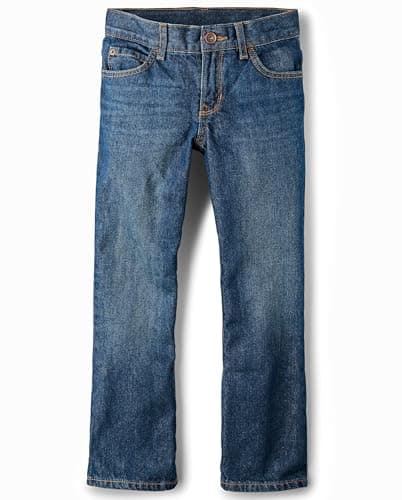 The Children's Place Boys Basic Bootcut Jeans,Dk Juptier Single,16