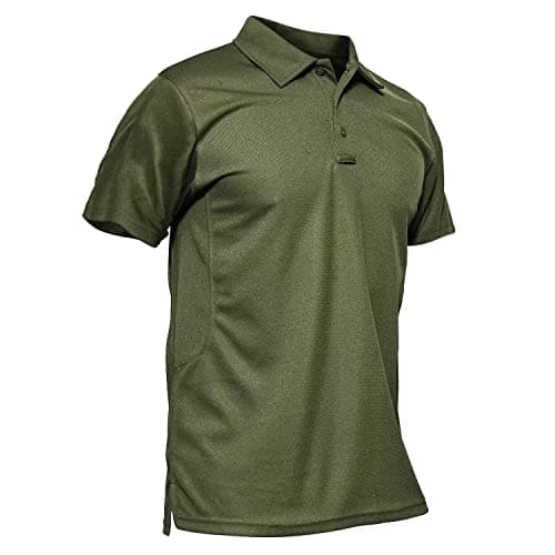 MAGCOMSEN Polo Shirts for Men Short Sleeve Golf Shirts Summer Casual Tactical Polo Shirt for Men Army Green S