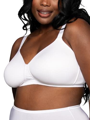 Beauty Back Full Figure Wirefree Extended Side and Back Smoother Bra 71267, Star White, 44B