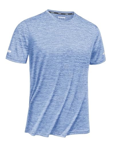 TACVASEN Workout Shirts for Men Short Sleeve Running Gym Athletic Dry Fit Shirts for Men Quick Dry Moisture Wicking Shirts for Men