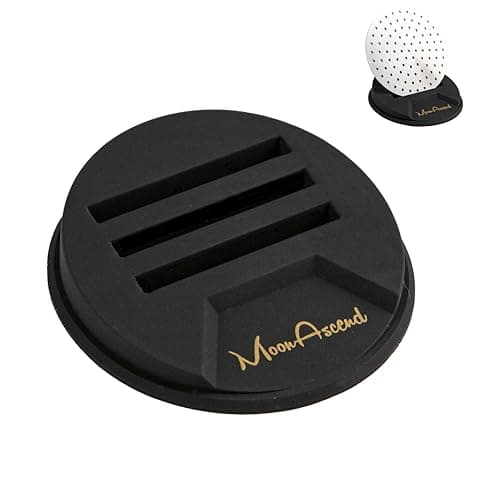 Coffee Puck Screen Holder - Silicone Puck Screen Stand - Compatible with 51mm 53.3mm 58.5mm, 3 Coffee Filters - Easy to clean Puck Screen Holder - Black