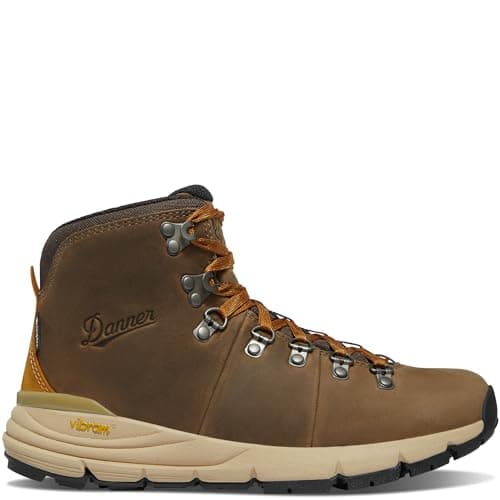 Danner Mountain 600 Leaf Gore-Tex Waterproof Hiking Boots for Women Made with Full-Grain Leather, with Breathable Gore-Tex Barrier & Traction Outsole, Chocolate Chip/Roasted Pecan - 8