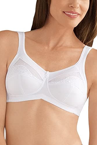 Amoena Women's Isadora Wire-Free Full Figure Bra, White, 42DDD