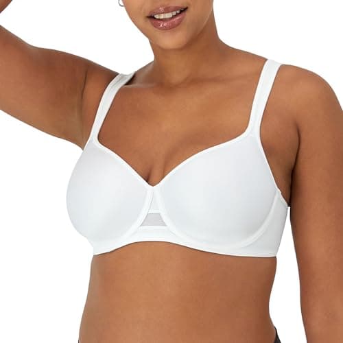 Bali womens One Smooth U Ultra Light Underwire Df3490 Minimizer Bra, White, 40DD US
