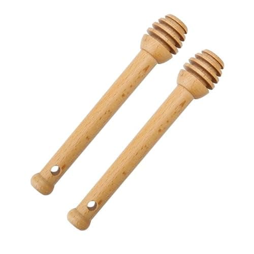 2 Pcs Honey Sticks Dipper, 5.5 inch Wooden Honeycomb Stick, Honey Spoons Stirrer Stick for Honey Jar Dispense Drizzle Honey