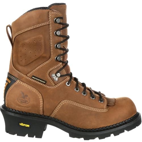Georgia Boot Comfort Core Logger Waterproof Work Boot, Brown, Size 10.5(M)