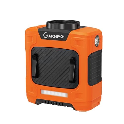 CHARMPㅤ Waist Fan - Portable Cooling Clip Belt Fan with 10000mAh Battery, 24H Working Time, 3 Speeds, 16000RPM Airflow, LED SOS Warning Light for Jobsite, Farming, Fishing, Hot Summer