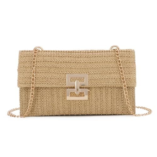 Ynport Straw Clutch Purses for Women Summer Woven Evening Handbags Wicker Rattan Envelope Wallet Chain Shoulder Bag 2026