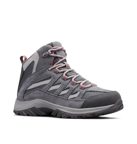Columbia Womens Crestwood Mid Waterproof, Graphite/Daredevil, 12