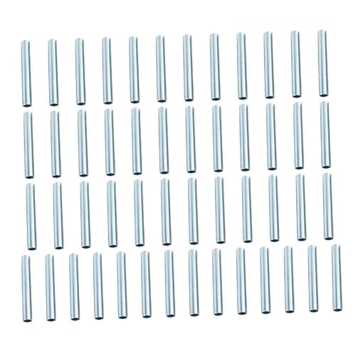 Gralara 50Pcs Camping Tent Pole Connector, 5mm Inner Diameter Metal Connectors, Fiberglass Rod Joint Repair Accessories for Canopy Camping Hiking Tent Pole Replacement & Greenhouse Hoop Tunnel Support