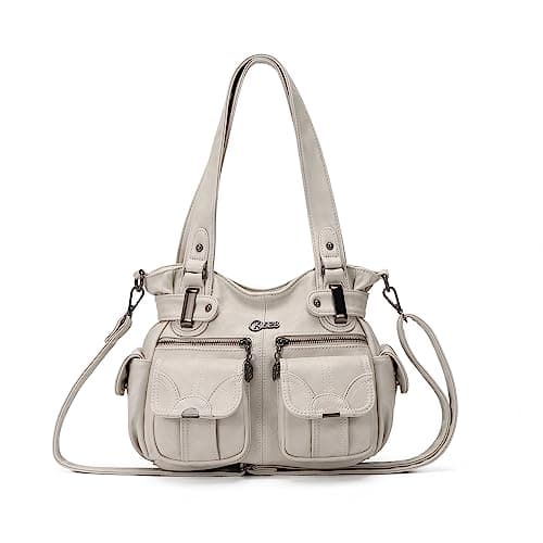 Purses and Handbags for Women Small Hobo Shoulder Bags Soft PU Leather Multi Pockets Tote Bag