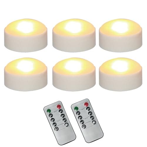 6 Halloween Battery LED Jack-O-Lantern Pumpkin Lights with Remote White