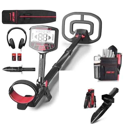 PK1098 Metal Detector for Adults with Shovel and Waist Pouch Combination Set