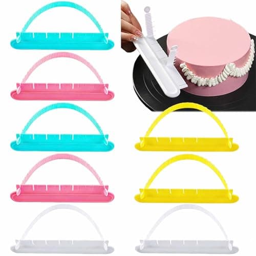 8 PCS Cake Arch Guide Tool Adjustable Cake Arc Ruler Cake Writing Tools Fondant Decorative Marker Divider Baking Aid Convenient for Controlling the Size and Position of the Arc Measuring Beginners