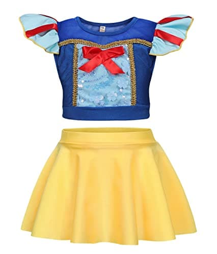 Toddler Girls Princess Two Piece Dress Up Tankini Swim Skirt Suit