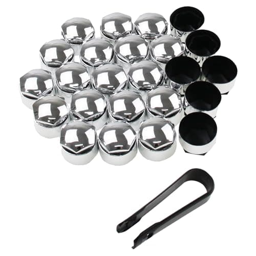 Nihfien Lug Nut Covers Wheel Center Caps Tire Screw Cap for Audi Q3 Q5 S5 TT S3 S5 S6 S8 R8 A1 A2 A3 A4 A5 A6 A7 A8 RS3 RS4 RS5 RS6 24PCS+Disassembly Tool