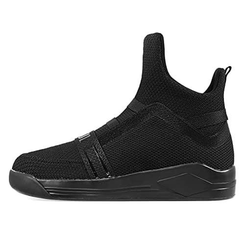 Soulsfeng Mens Casual High Top Sneakers Breathable Mesh Knit Ankle Boots Athletic Shoes(Men 7D(M)=40)
