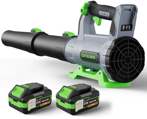 Leaf Blower Cordless, with 2 x 5.0Ah Battery, 560 CFM 160 MPH | 19000 RPM, Up to 36 Minutes Runtime, Fast Charger Included
