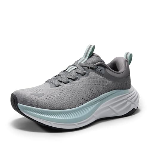 NORTIV 8 Women's Walking Shoes Cushion Comfortable ActiveBreeze Running Tennis Shoes Non-Slip Workout Gym Sports Athletic Breathable Fashion Sneakers,Size 6,Grey,SNWS248W
