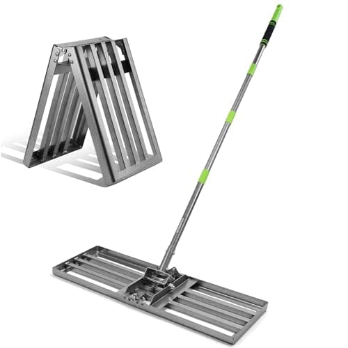 WORKPRO Lawn Leveling Rake, Heavy Duty Leveling Rake with 30” x 10” Ground Plate, Yard Leveling Rakes with 6FT Adjustable Handle, Metal Lawn Leveler for Garden, Backyard, Golf Course, Farm, Pasture