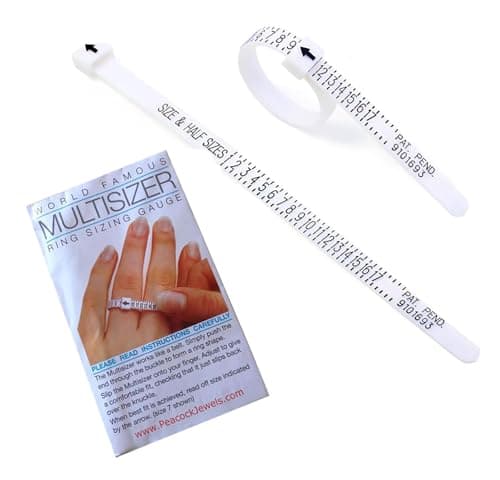Multisizer Ring Sizer Tool – Adjustable Finger Ring Size Measuring Gauge US Sizes 1-17 with Half Sizes for Women Men Kids Jewelry Sizing