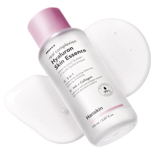Hanskin Hyaluron Skin Essence Toner – Korean Hydrating Toner for Glass Skin | Hyaluronic Acid & Collagen | Lightweight Moisturizing Astringent for Dry, Sensitive & Dull Skin | K-Beauty (5.07 fl oz)