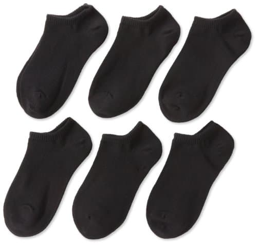 Jefferies Socks Girls 2-6X Seamless Capri Liner 6 Pair Pack, Black, X-Small