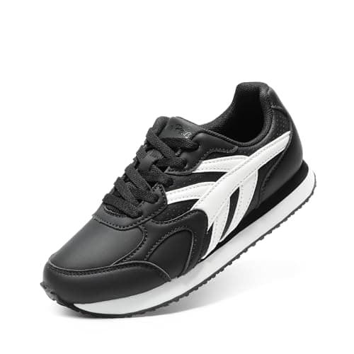 DREAM PAIRS Girls Sneakers Lace-up Tennis Running Casual Footwear LilLegends Lightweight Classic Walking Shoes for Little/Big Kid,Size 10 Toddler,Black,SDFS2414K