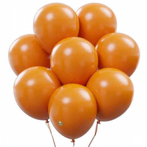AFTERLOON® Premium Natural Rubber Latex Balloons 50 pcs Orange 10 Inch, Matte Color Durable Thickened Extra Strong Helium Float, for Baby Shower Garland Arch Wedding Birthday Party Decorations