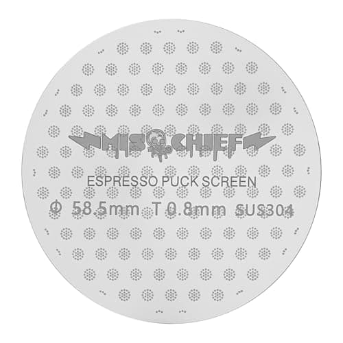 Mischief Workshop 54mm Espresso Puck Screen 2 Pack - 0.8mm 316 Stainless Steel for Breville Barista Express