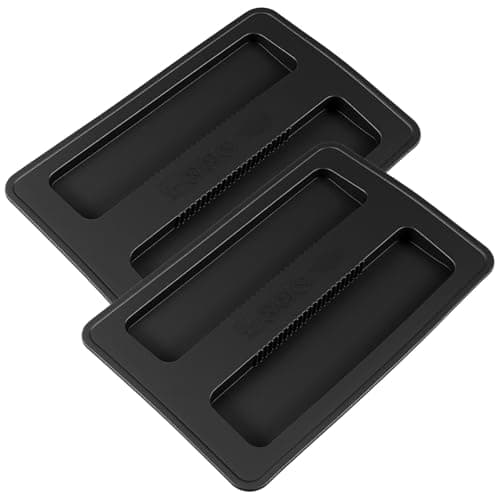 2 Pack Toaster Cover 2 Slice Silicone Toaster Dust Covers Black Bread Maker Dust Machine Covers Protector Lid Sandwich Machine Part Accessories Kitchen 5.98 × 4.13 Inch (Black)