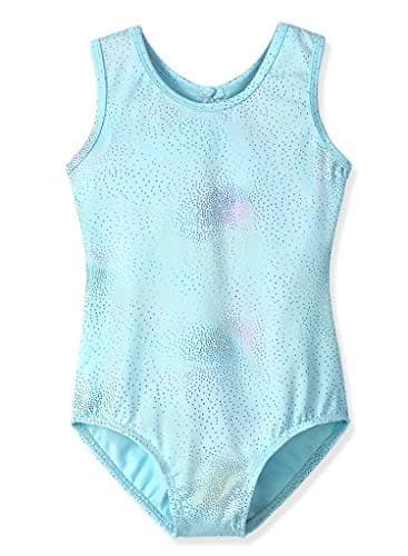 HOZIY Ballet Leotards for Girls 7t 8t Gymnastics Size 7-8 Years Old Aqua Blue Sparkly