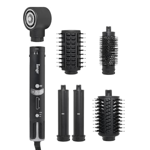L'ANGE HAIR TurboStyle 5-in-1 Air Styler & Hair Dryer, Auto-Curlers, Black