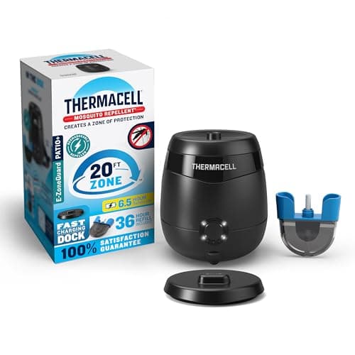 Thermacell E-ZoneGuard Patio + Mosquito Repeller, 6.5Hr Bat + Charging Dock