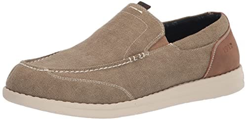 Nunn Bush Brewski Canvas Moccasin Toe Venetian Slip-On Stone 7.5 M (D)
