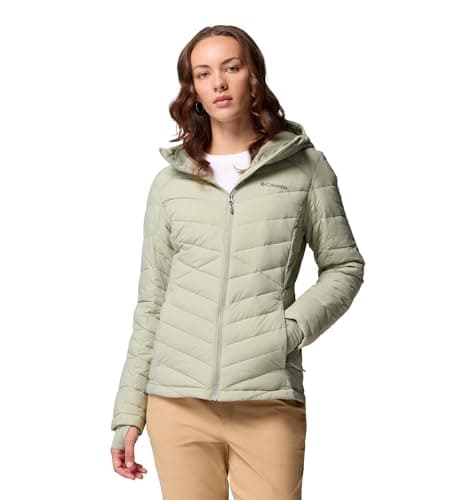 Columbia Womens Joy Peak II Hooded Jacket, Safari, 2X