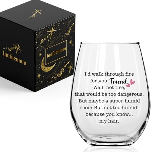 Innfueunun Best Friends Birthday Gifts for Women, I'd Walk Through Fire for You Friend,Funny Friends Gifts for Women, Bestie, Soul Sister, Female, Friend Gifts for Sister Birthday, Christmas-15oz