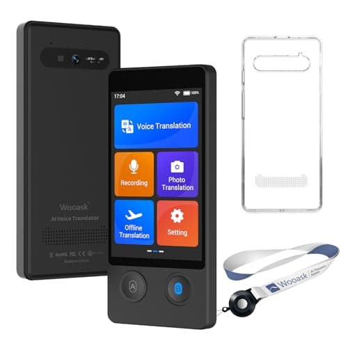W12 Language Translator Device, 2026 Upgraded AI Translator No WiFi Needed, Support ChatGPT, 140+ Languages Instant Two-Way Translator, Offline/Photo Translation for Business Travel