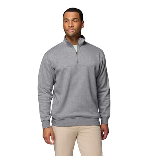 Columbia Mens Hart Mountain II Half Zip Fleece Jacket, Charcoal Heather, Small