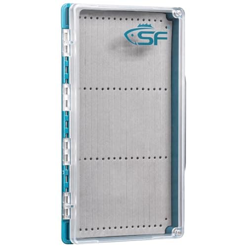 SF Streamer Fly Fishing Box with Magnetic Closure & Clear Lid, Polycarbonate Fly Box for Streamers, Nymphs and Trout - Streamer Foam