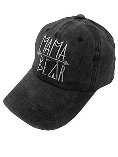 OASCUVER Mama Bear Denim Hat Adjustable Female Stretch Baseball Hats