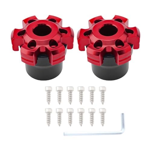 Windance 2pcs Universal Motorcycle Frame Sliders Aluminum Alloy Front Fork Crash Protection Cup for Motocross Moped Scooters Dirt Pit Bikes (Red)