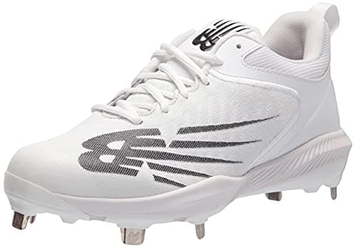 New Balance Men's FuelCell 4040 V6 Metal Baseball Shoe, White/Black, 5.5 W US