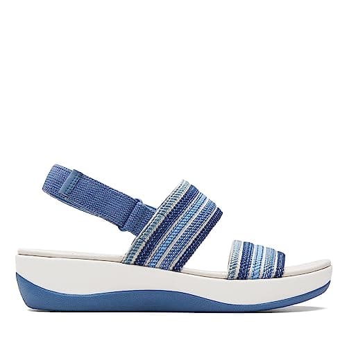 Clarks Cloudsteppers Women's Arla Stroll, Blue Combi Textile, 11 Medium US